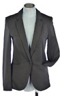 HM Womens Black Blazer One Button Lapel Collar Casual Office Classic EU 34 XS