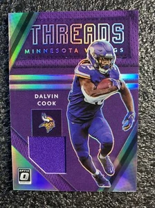 2020 Donruss Optic Football Threads Holo Prizm Dalvin Cook Minnesota Vikings - Picture 1 of 2