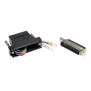 RJ45 Buchse auf 25-fach DB25 Modular Stecker Pins Adapter - Bild 1 von 4