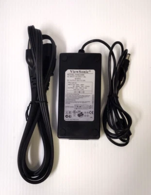 Adaptador de CA ViewSonic HJC HASU05K 19V 3.16A Fuente de alimentación Monitor LCD con cable de alimentación Foto 1 de 3