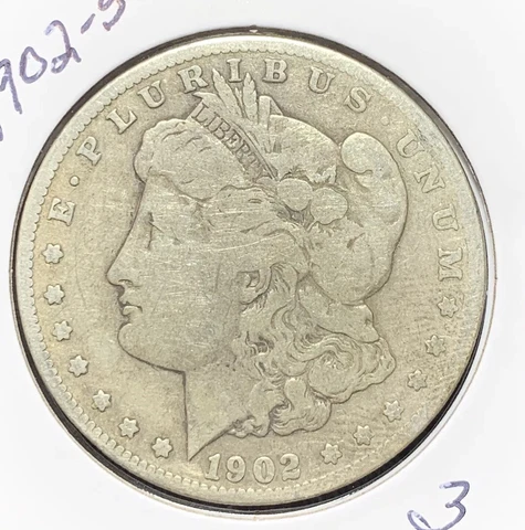1902-S MORGAN SILVER DOLLAR,  VG DETAILS! Cover