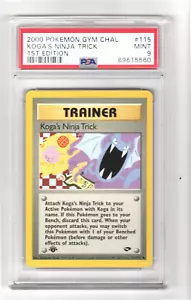 Pokemon Game Gym Challenge 1st Edition Koga's Ninja Trick 115/132 PSA 9 MINT - Picture 1 of 1