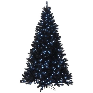 Árbol de Navidad Negro Artificial - Árbol de Navidad Prelit, Abeto Douglas Negro - Imagen 1 de 3
