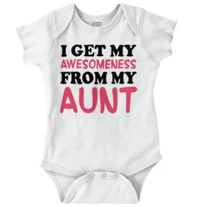 Niece Nephew Shower Gifts From Aunt Auntie Newborn Baby Boy Girl Infant Romper - Picture 1 of 9