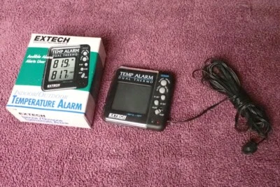 EXTECH Temp Alarm Dual Thermo Aquarium Or Home Digital Dual Temp Model 401012 - Image 1 of 4