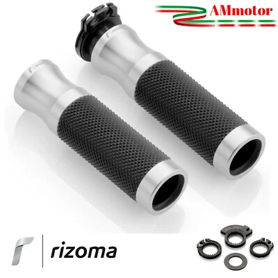 Manopole Rizoma Suzuki GSR 600 06-11 Moto Sport Coppia Silver Alluminio Gomma - Immagine 1 di 3