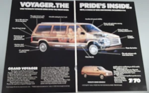 Anuncio original de la revista Plymouth Voyager 1987 "The Pride's Inside" - Imagen 1 de 1