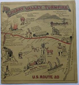 1929 CHERRY VALLEY TURNPIKE STATE ROUTE 20, PICTORIAL MAP COVERS BOOK by Waldron