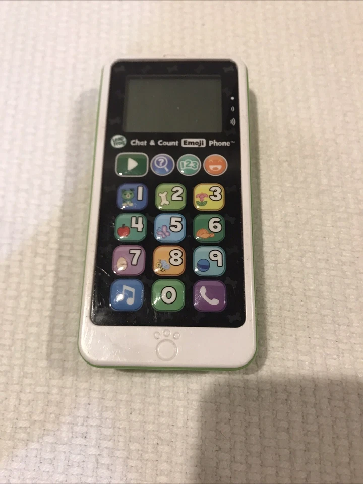 Leap Frog Chat & Count Emoji Phone Green Teaches Core Learning Skills, Games, - Image 1 of 4