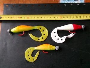 3 leurres souples de pêche pour Carnassiers. - Photo 1 sur 1
