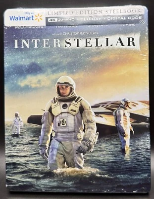 INTERSTELLAR WALMART EXCLUSIVE 10TH ANNIVERSARY 4K UHD BLURAY STEELBOOK *SEALED* - Image 1 of 4