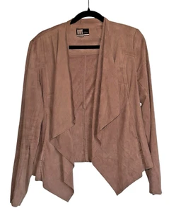 Kut From The Kloth Sz L Faux Suede Jacket Boho Western Neutral Lightweight - Picture 1 of 12