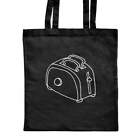 'Toast In Toaster' Classic Black Tote Shopper Bag (ZB00000624)