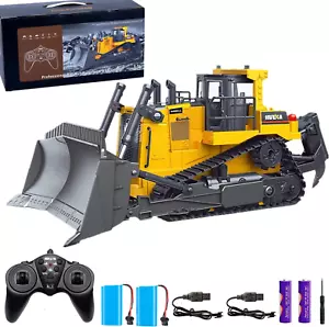 Remote Control Bulldozer RC 1/16 Full Functional Construction Vehicle, 2.4Ghz 9  - Picture 1 of 7