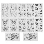 12 Sheets Schmetterling Tattoo-Aufkleber Tier-Tattoo-Aufkleber