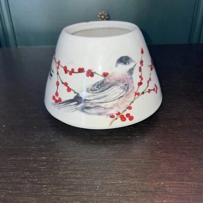 Ceramic Berries and Birds Candle Jar Shade - Image 1 of 4