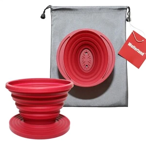 2 Portafiltros de Café Plegable Wolferland Camping con Bolsa, Lavable, Rojo - Imagen 1 de 8