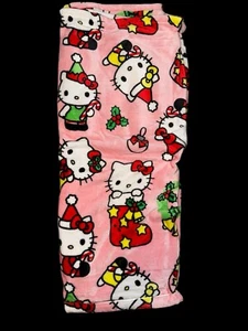 Hello Kitty Mistletoe Pink Christmas Holiday Silk Touch Throw Blanket 50”x70” - Picture 1 of 8