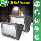 2-Pack 80W Led Wall Pack Light With Photocell Outdoor Security Area Light Ip65