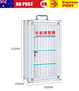 36 Slots Cell Phones Storage Cabinet Clear Pocket Chart Storage Locker Box AU - Picture 1 of 6