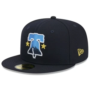 New Era Navy Philadelphia Phillies City Connect 59FIFTY Fitted Hat Sz 7 1/4 NEW - Picture 1 of 18