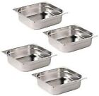 Vinod Set of 4 Half Size Food Pans Gastronorm for Chafing Dish Dishes Pan