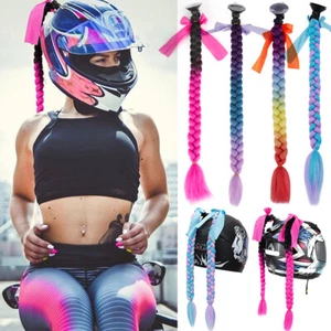 Casco trenzado cola de caballo casco coletas para moto palo caja trenza cola de caballo - Imagen 1 de 26