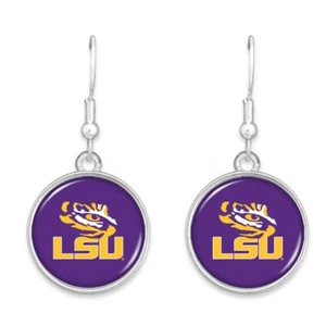 LSU Earrings - Round Logo  - Picture 1 of 1