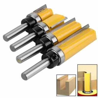 4Stk 8mm Schaft Nutenfräser Oberfräse Bündigfräser Schaftfräser Holzfräser DHL - Bild 1 von 4