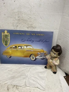 Vintage ANNOUNCING THE NEW LINCOLN Metal Repro Advertising Sign AAA Sign Co 16” - Picture 1 of 14