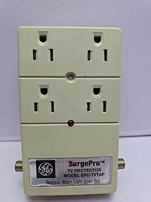 1987 GE Surge Pro Television Surge Protector Coaxial EPC-TVTAP - Image 1 of 3