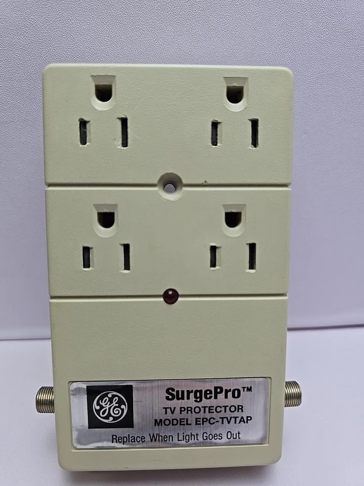 1987 GE Surge Pro Television Surge Protector Coaxial EPC-TVTAP - Image 1 of 3