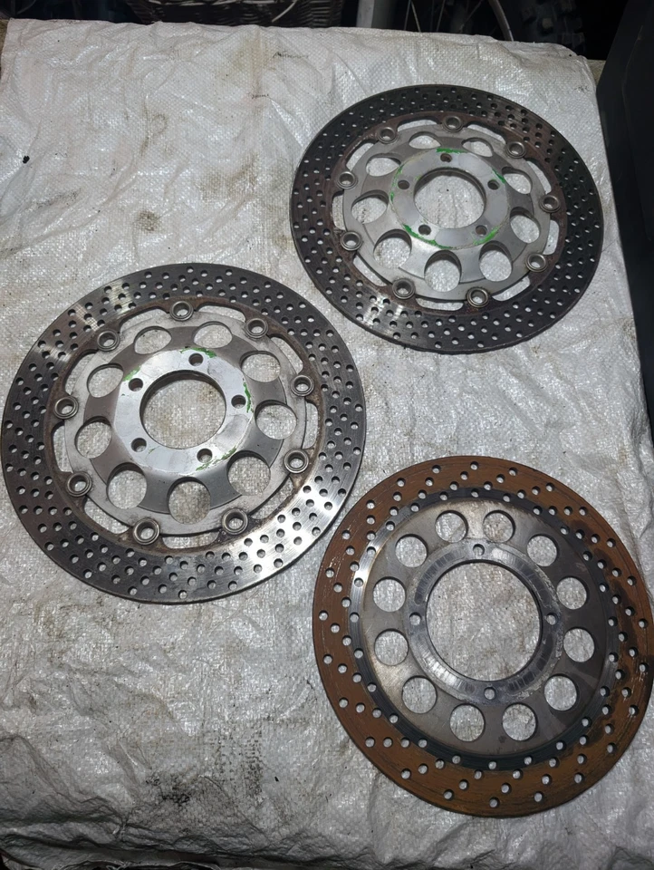 1996 Suzuki Katana 600 Gsx600f Front Left Right Rear Brake Rotors Discs - Image 1 of 4