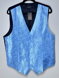 DiBanGu Blue 6 Button Men’s Vest - Size Large NWT - Picture 1 of 5