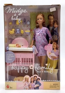2002 Happy Family schwangere Midge & Baby Barbie Set / Mattel 56663, NrfB - Bild 1 von 10