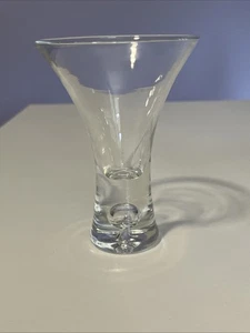 4" Tall Fluted Bubble Bottom Shot Glass Clear Vodka Artistic Decorative - Picture 1 of 13