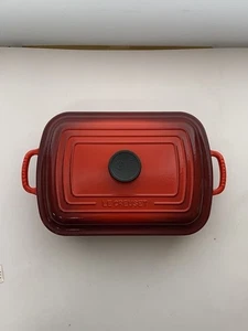 Le Creuset Cocotte Rectangular Poco Profundo 29cm 11.5" 3qt Hierro Fundido Rojo de JP Usado - Imagen 1 de 7