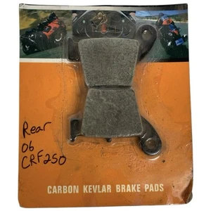 Rear Carbon Brake Pads for 2004-2012 2005 2006 2007 2008 2009 Honda CRF250 - Picture 1 of 4