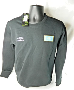 Maglione Umbro Uomo Medium Nero Kazakistan Bandiera Nazionale Girocollo Pullover Nuovo con etichette - Foto 1 di 13