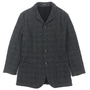 EMPORIO ARMANI Men's Single Tailored Jacket Wool Cotton Dark Gray Size 46 - Picture 1 of 9