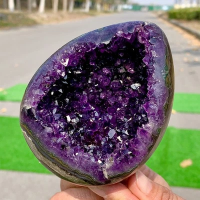 1.25LB Natural agate Amethyst geode quartz cluster crystal specimen Healing - Image 1 of 4