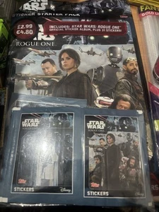 Topps Star Wars Rogue One Stickers 50 Sealed Packets and Sealed Album - Picture 1 of 1