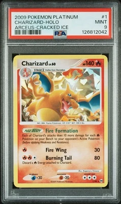 Pokemon Arceus 2009 Charizard Cracked Ice Holo #1 PSA 9 Mint LOW POP Fresh Grade - Image 1 of 2