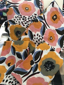 Rich Large Scale Floral MARIMEKKO Rosarium Cotton Full/Queen Duvet Set EUC - Picture 1 of 18