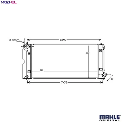 RADIATOR ENGINE COOLING CR 1079 000S FOR TOYOTA COROLLA/ALTIS/ALLEX/FIELDER 1.4L - Image 1 of 4