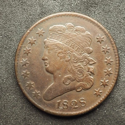 1828  ** ** CLASSIC HEADHALF CENT* * FREE SHIPPING C0117 - Image 1 of 2