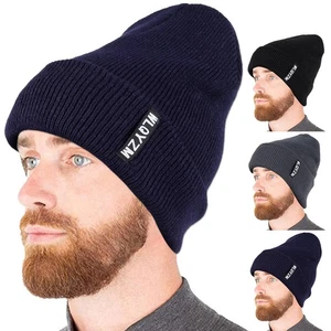 Winter Beanie Hat Elastic Warm Fleece Lined Beanie Hat Unisex Warm Cozy stCDM - Picture 1 of 16