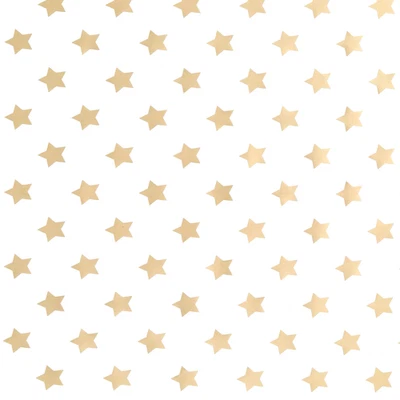 Wachstuchtischdecke PVC "Sterne gold" weiß-gold 1,4m Br. Meterware Weihnachten - Bild 1 von 2