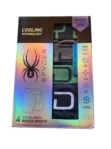 Spyder Nylon Mesh Boxer Briefs with Cooling Technology 4 Pack Men’s Size M - Picture 1 of 6