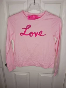  Lilly Pulitzer rosa Rami Grafik Sweatshirt Liebe verziert Top XS neu mit Etikett $ 108! - Bild 1 von 12